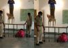 Andhra Pradesh Police made 7 year old girl to mop the floor